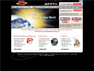 Web site http://www.mkbattery.com, M K Battery